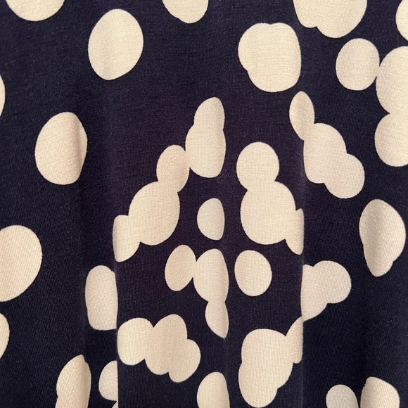 Cabi The Perfect Wrap Dress Size Medium-Navy and White-High Low Hem #5955 - Picture 9 of 9